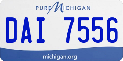 MI license plate DAI7556