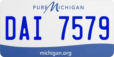 MI license plate DAI7579