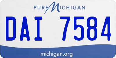 MI license plate DAI7584