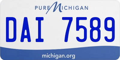MI license plate DAI7589