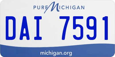 MI license plate DAI7591