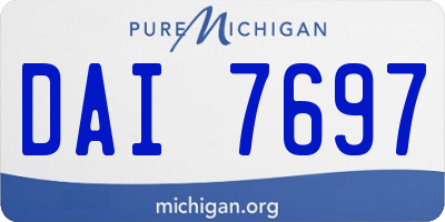 MI license plate DAI7697