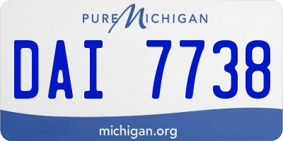 MI license plate DAI7738