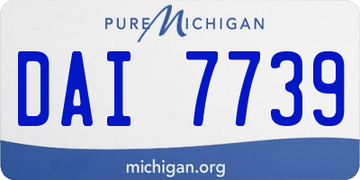 MI license plate DAI7739