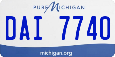 MI license plate DAI7740