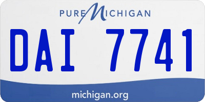 MI license plate DAI7741