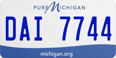 MI license plate DAI7744