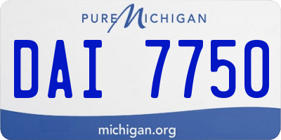 MI license plate DAI7750