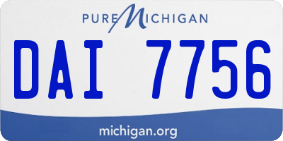 MI license plate DAI7756