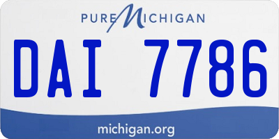 MI license plate DAI7786