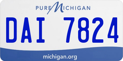 MI license plate DAI7824