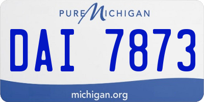 MI license plate DAI7873