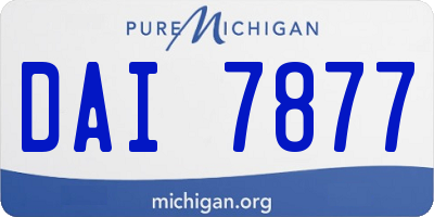 MI license plate DAI7877
