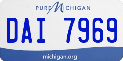 MI license plate DAI7969