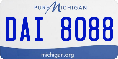 MI license plate DAI8088