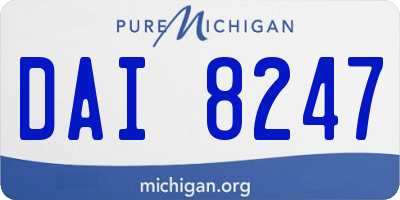 MI license plate DAI8247