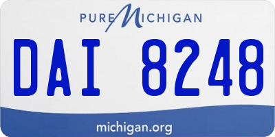 MI license plate DAI8248