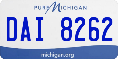 MI license plate DAI8262