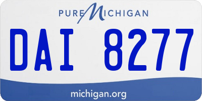 MI license plate DAI8277