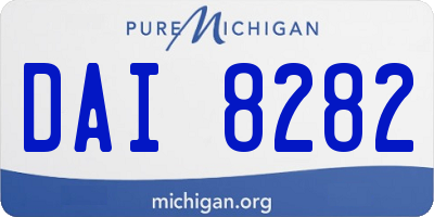 MI license plate DAI8282