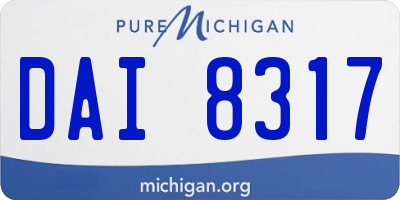 MI license plate DAI8317