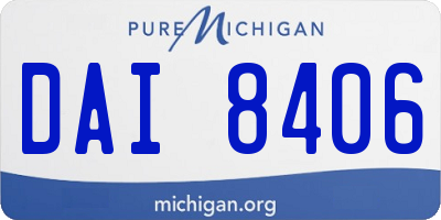MI license plate DAI8406
