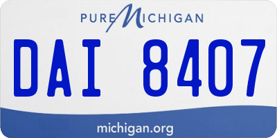 MI license plate DAI8407