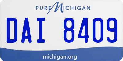 MI license plate DAI8409