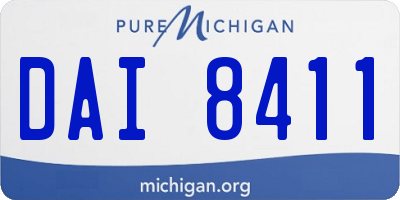 MI license plate DAI8411