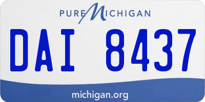 MI license plate DAI8437