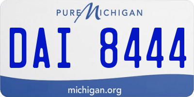 MI license plate DAI8444