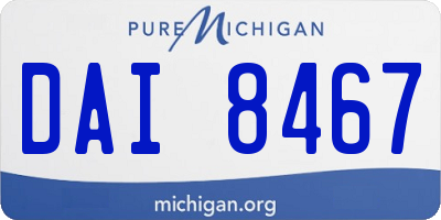 MI license plate DAI8467