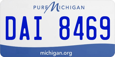 MI license plate DAI8469