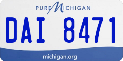 MI license plate DAI8471