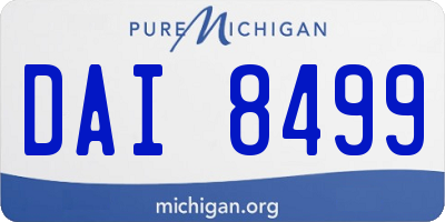 MI license plate DAI8499