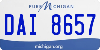 MI license plate DAI8657