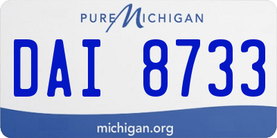 MI license plate DAI8733