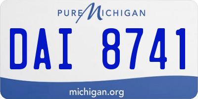 MI license plate DAI8741
