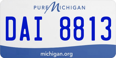 MI license plate DAI8813