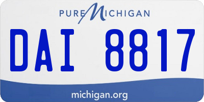 MI license plate DAI8817