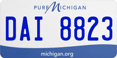 MI license plate DAI8823