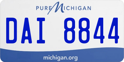 MI license plate DAI8844