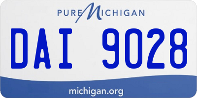 MI license plate DAI9028