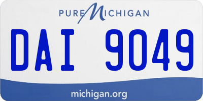 MI license plate DAI9049