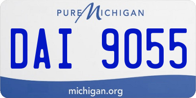 MI license plate DAI9055