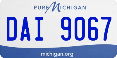 MI license plate DAI9067