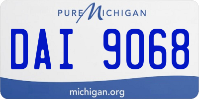 MI license plate DAI9068