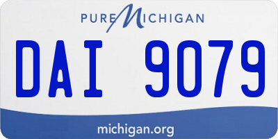 MI license plate DAI9079
