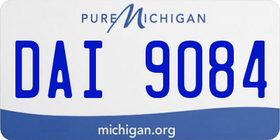 MI license plate DAI9084