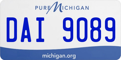 MI license plate DAI9089